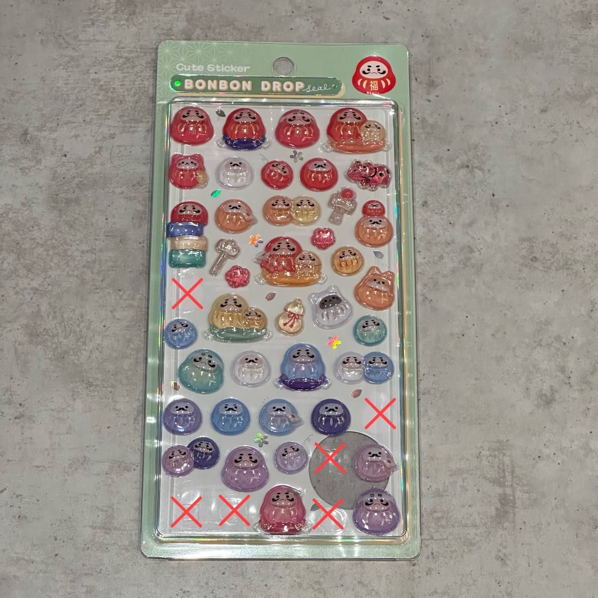正規品】ボンボンドロップシール 和柄 だるま 第二弾 第2弾 新作