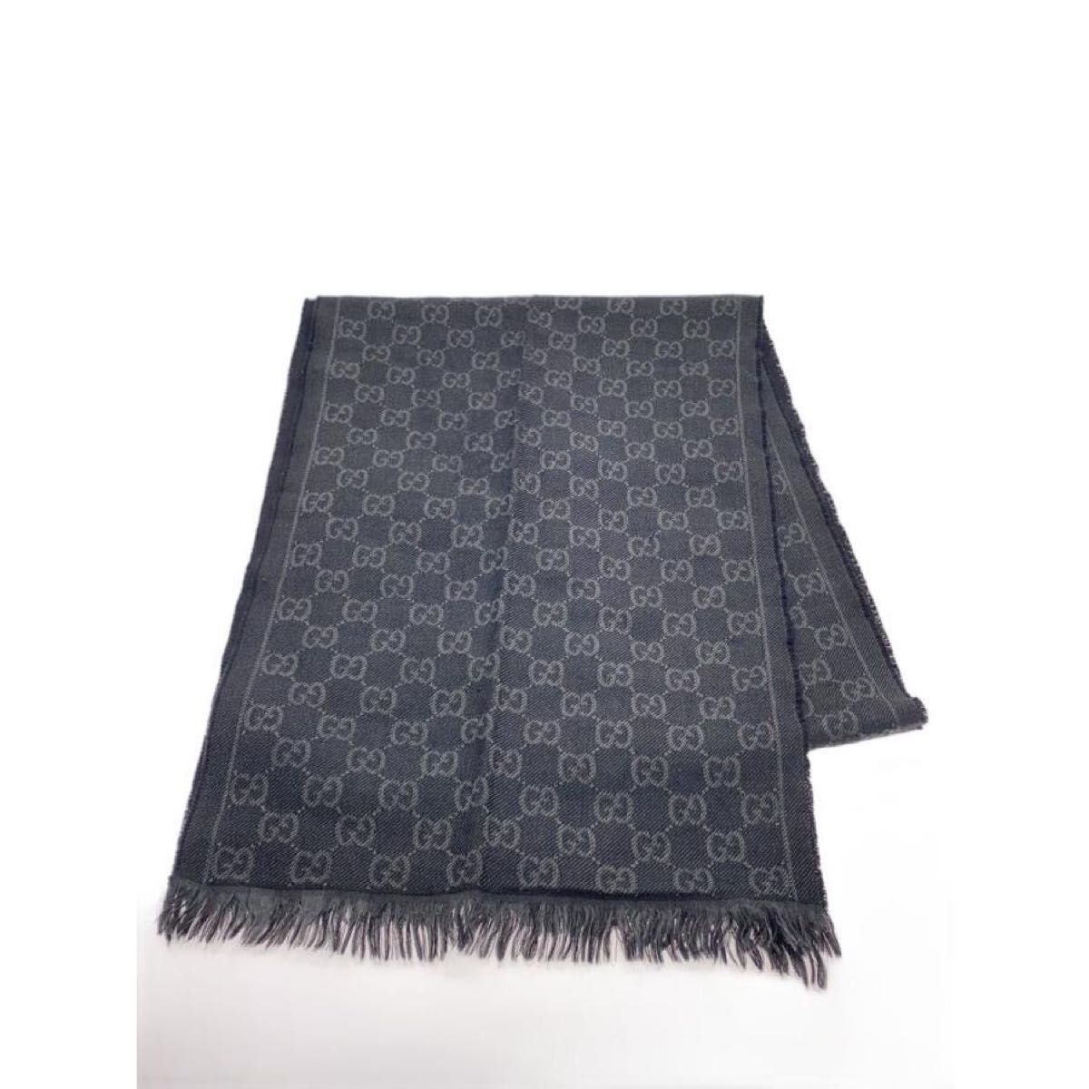 GUCCI グッチ GG柄 リバーシブル マフラー ウール カシミヤ シルク