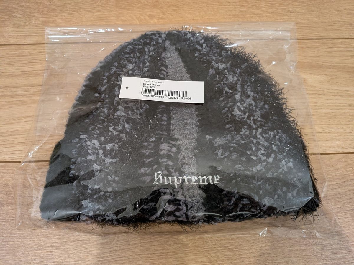 Supreme Tinsel Stripe Beanie Black 25FW｜Yahoo!フリマ（旧PayPay