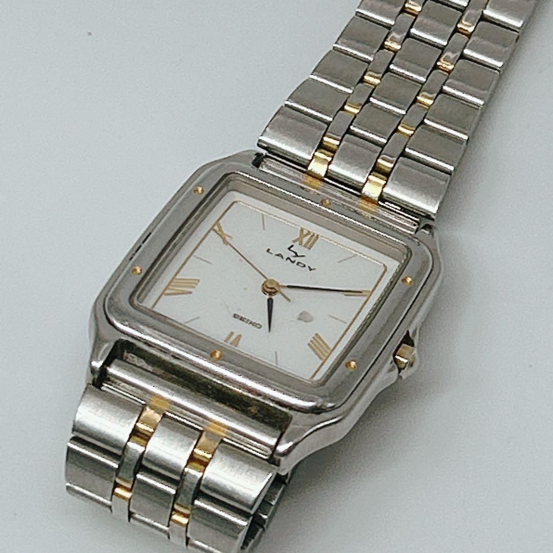 新品電池/稼働 Landy Seiko クォーツ腕時計 メンズ ビンテージ 希少