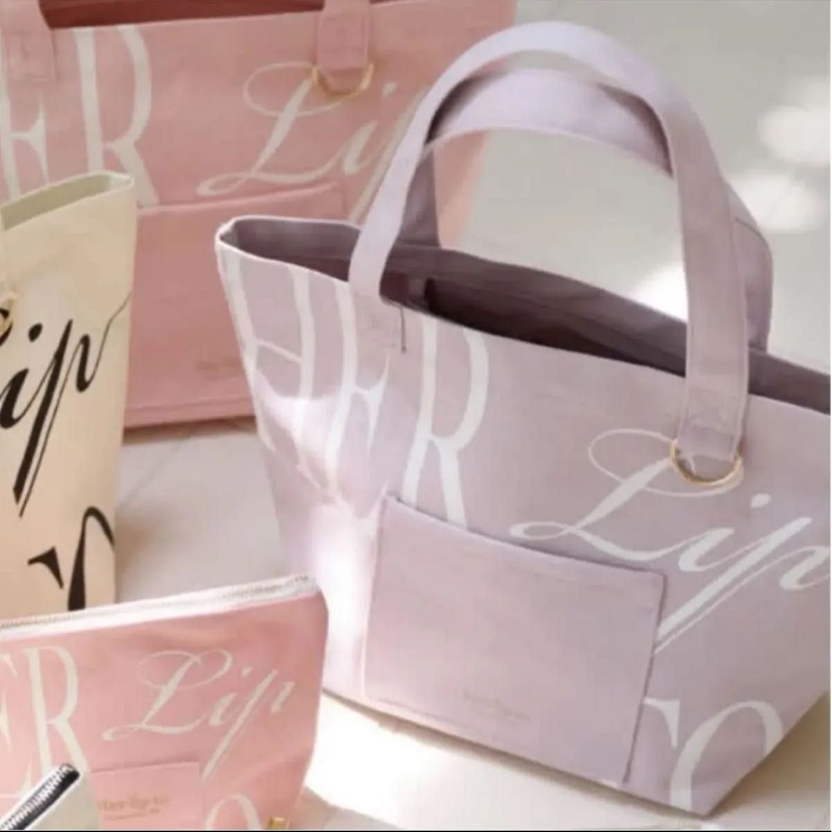 herlipto HLT DAILY LOGO TOTE rose トートバッグ ローズ 名古屋限定