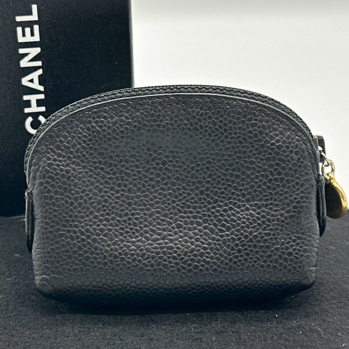 シャネル CHANEL キャビアスキン ココマーク ポーチ ミニポーチ コイン