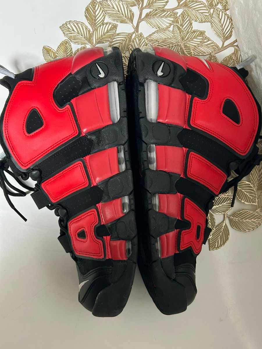 美品 Nike Air More Uptempo 黒/赤/青 モアテン 29cm エアモアアップ