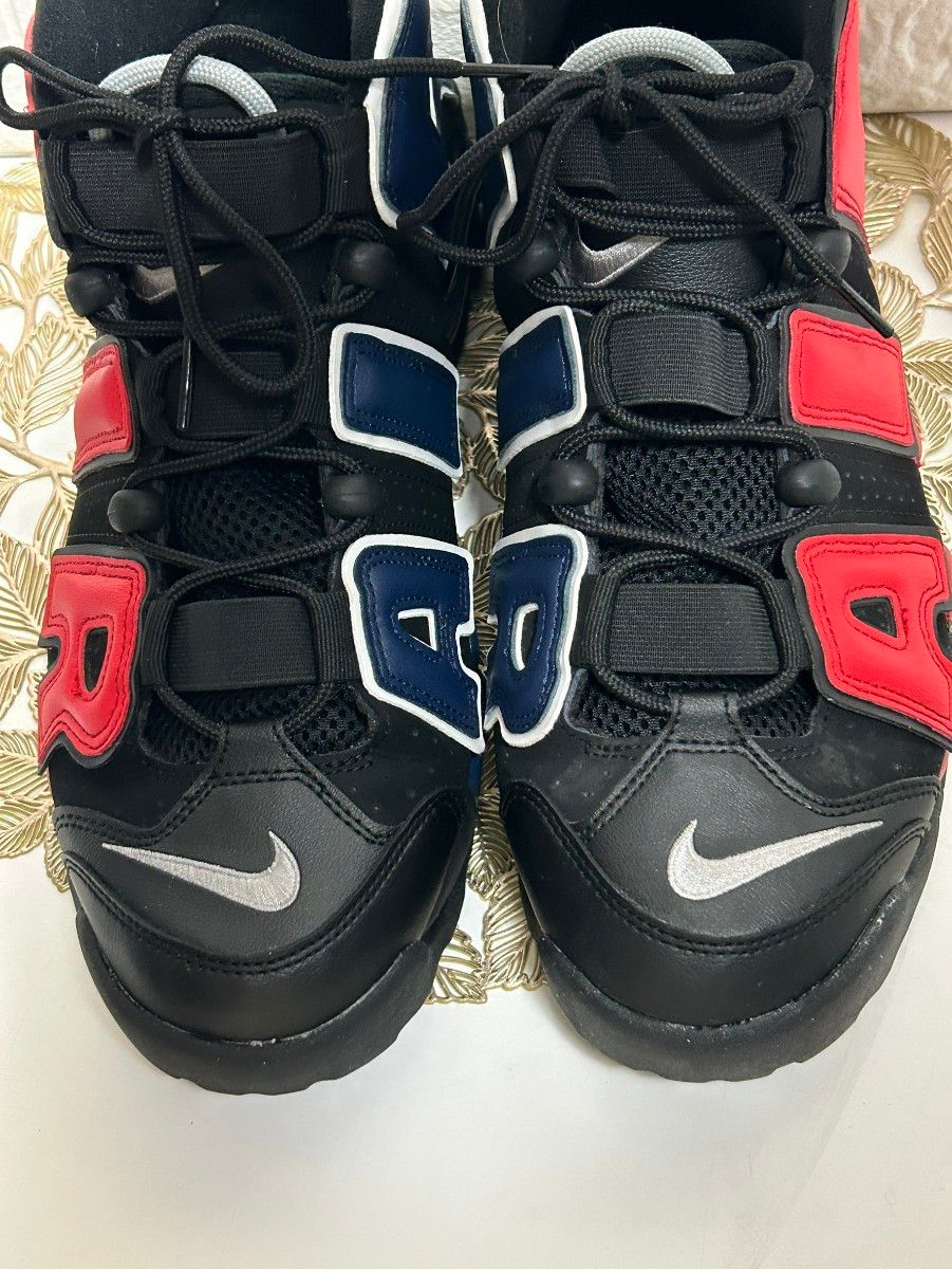 美品 Nike Air More Uptempo 黒/赤/青 モアテン 29cm エアモアアップ