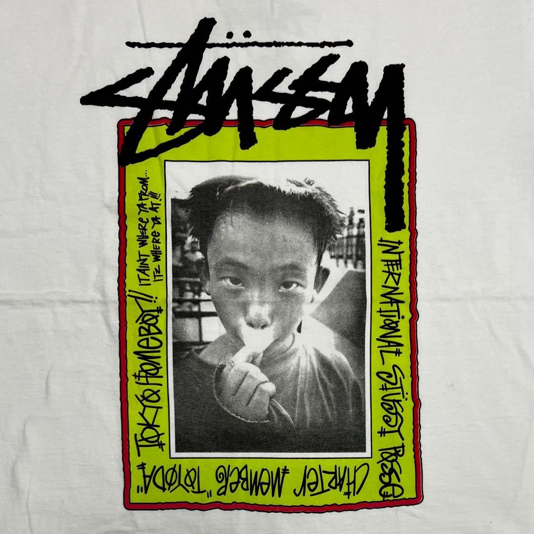 USA製 STUSSY ステューシー TOYODA トヨダ君 Tシャツ 白 XL｜Yahoo