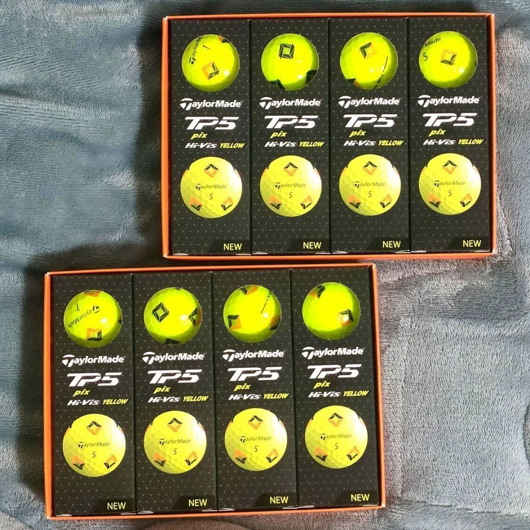 新品】TaylorMade テーラーメイド TP5 pix 2ダース イエロー 2024年
