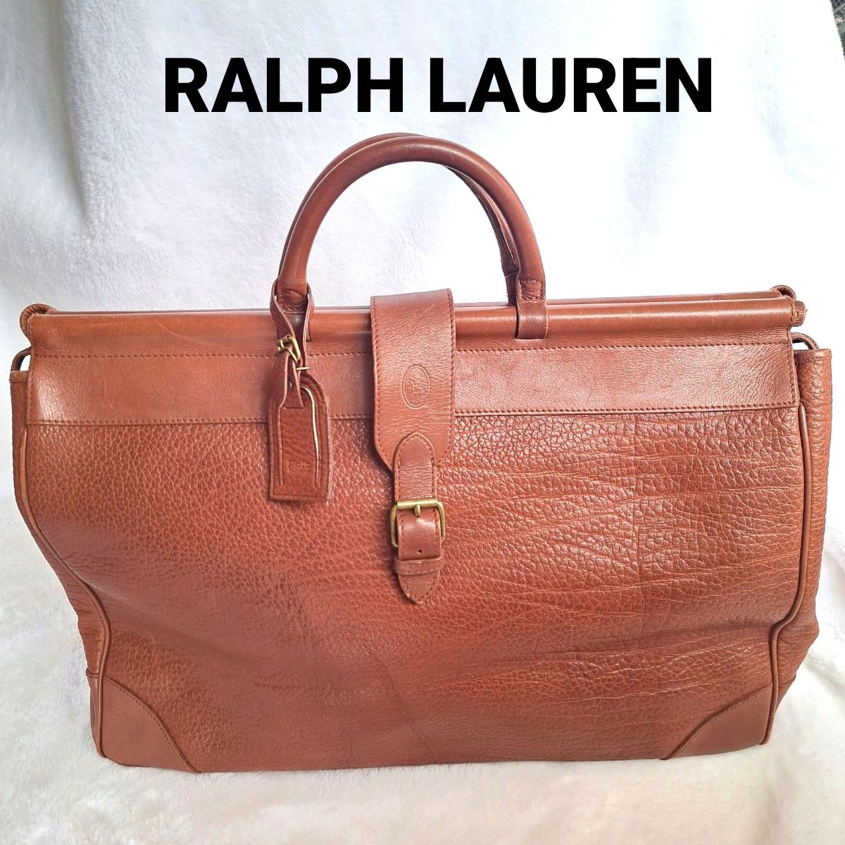 RALPH LAUREN ラルフローレン 本革 ブラウンレザー ドクターズバッグ