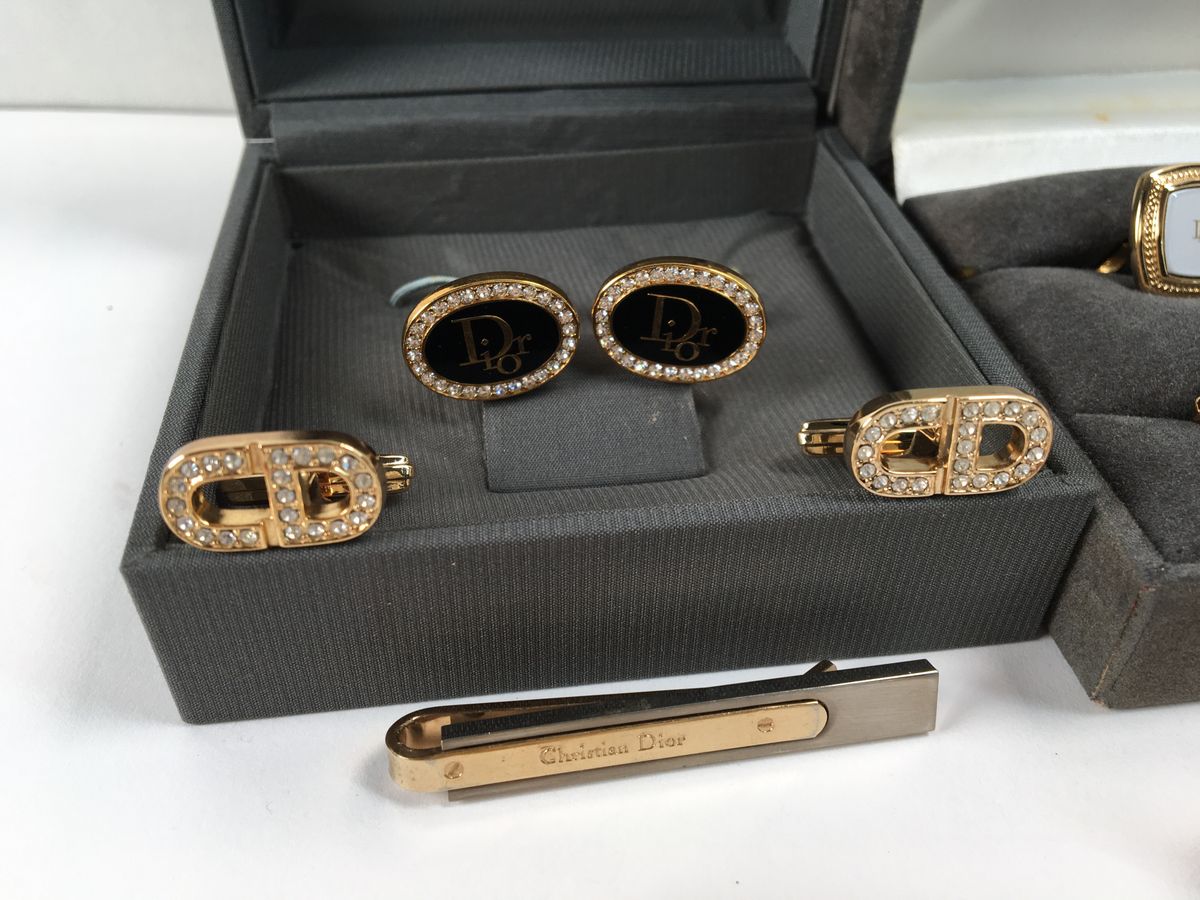 q4652他 美品多 クリスチャンディオール Dior カフスボタン ネクタイ
