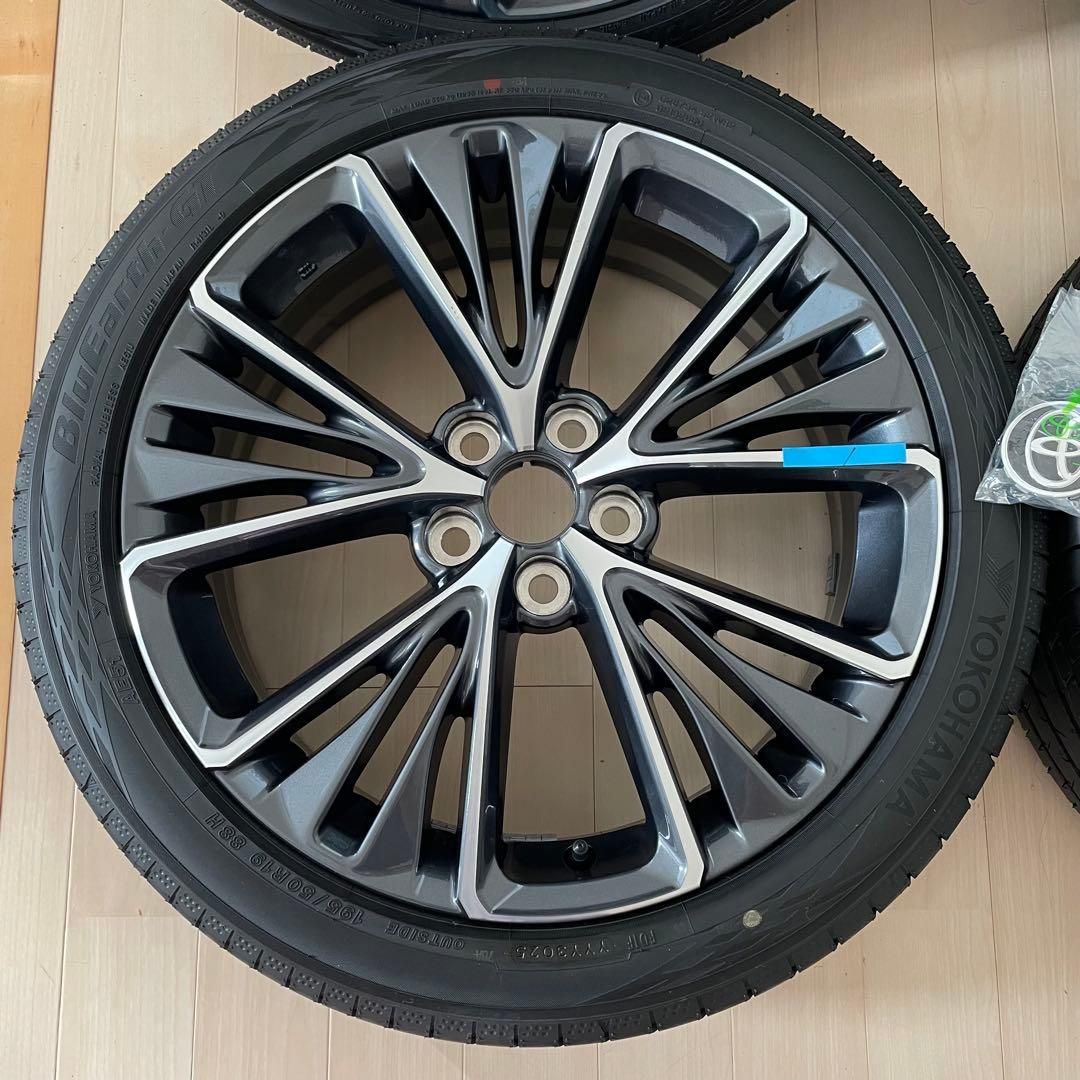新車外しほぼ新品60プリウスZグレード195/50R19&純正ホイール4本セット