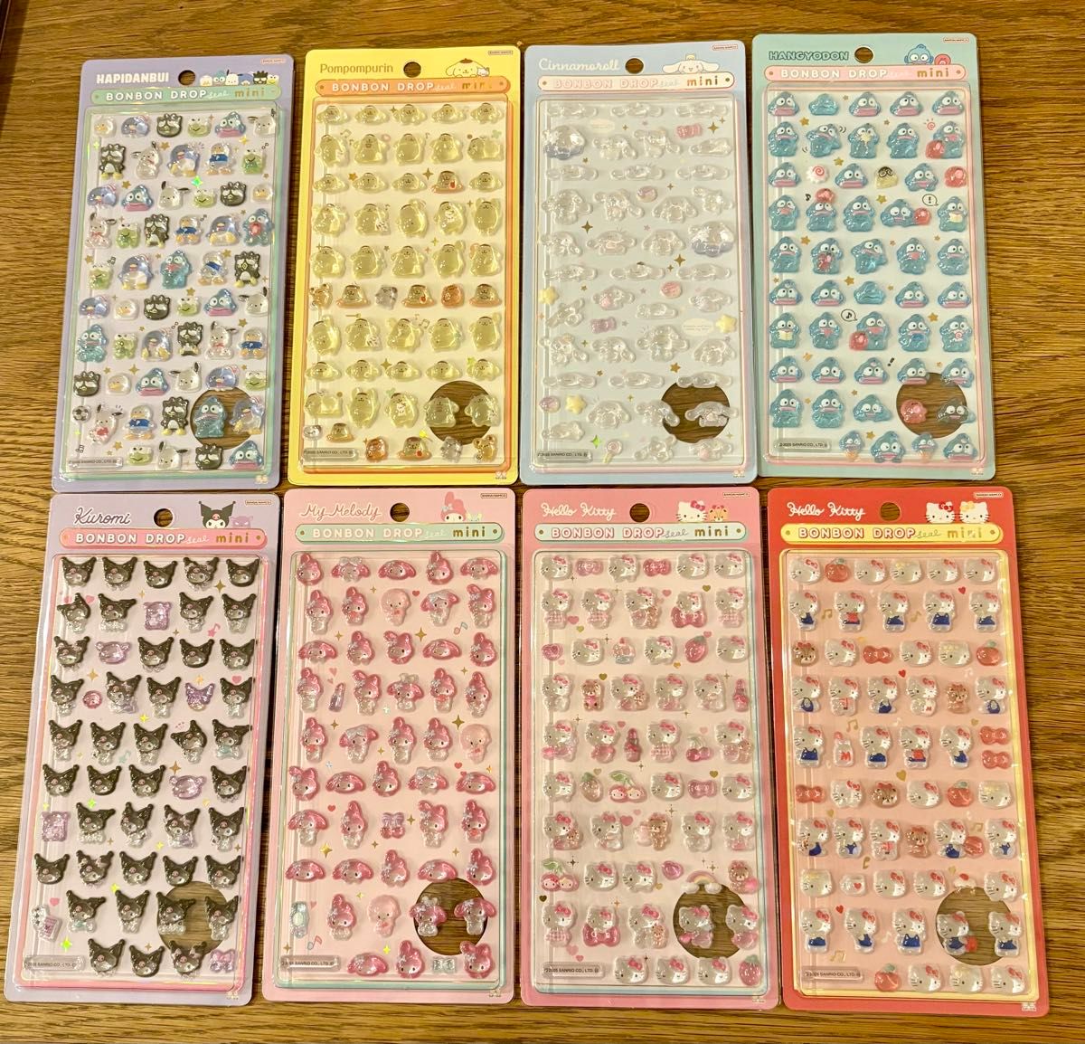 正規品】 ボンボンドロップシールミニ サンリオ 8種 コンプリート