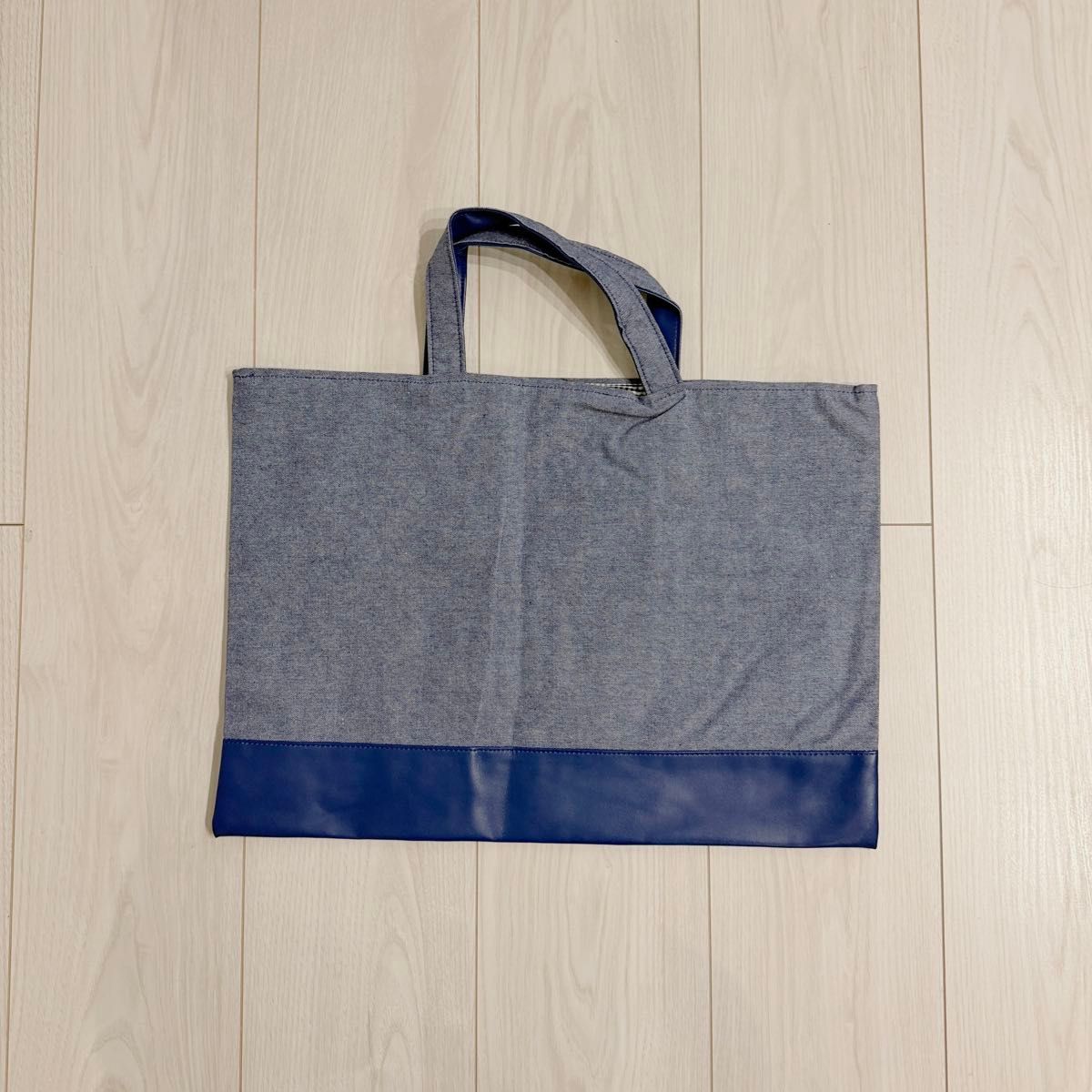 ファミリア デニムバッグ familiar トートバッグ レッスンバッグ