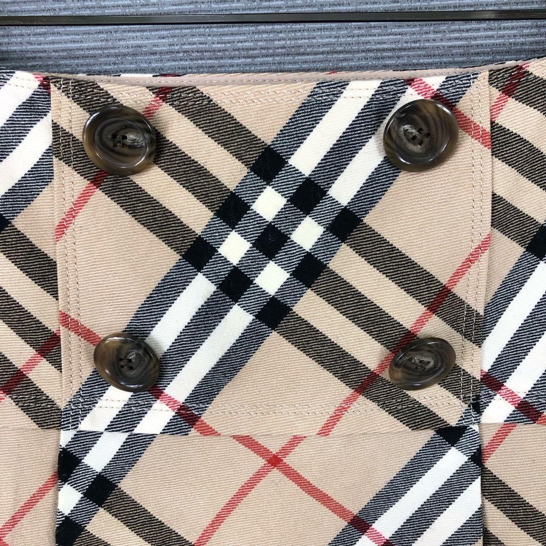 BURBERRY ノバチェック ウール ボックスプリーツ ミニスカート 36