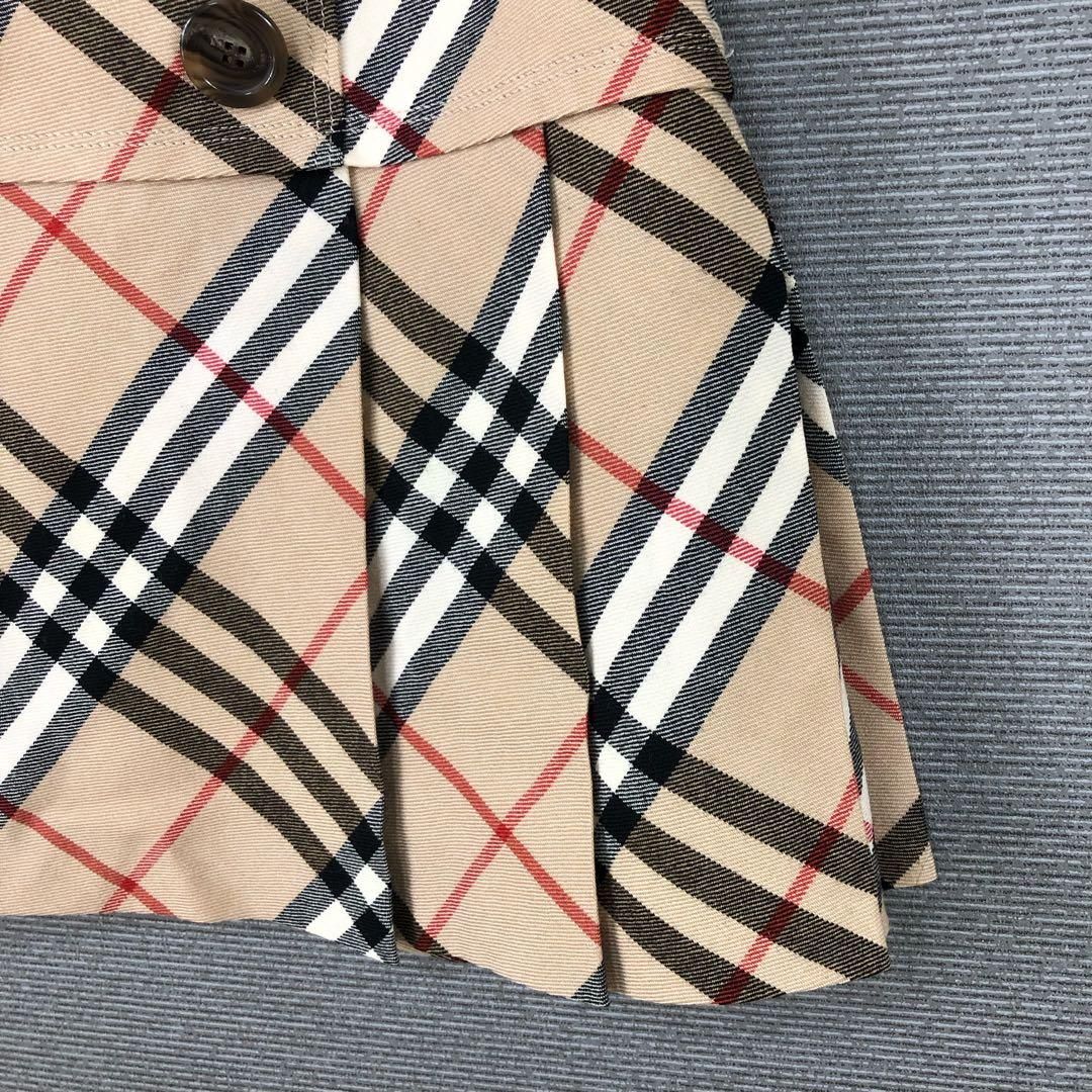 BURBERRY ノバチェック ウール ボックスプリーツ ミニスカート 36