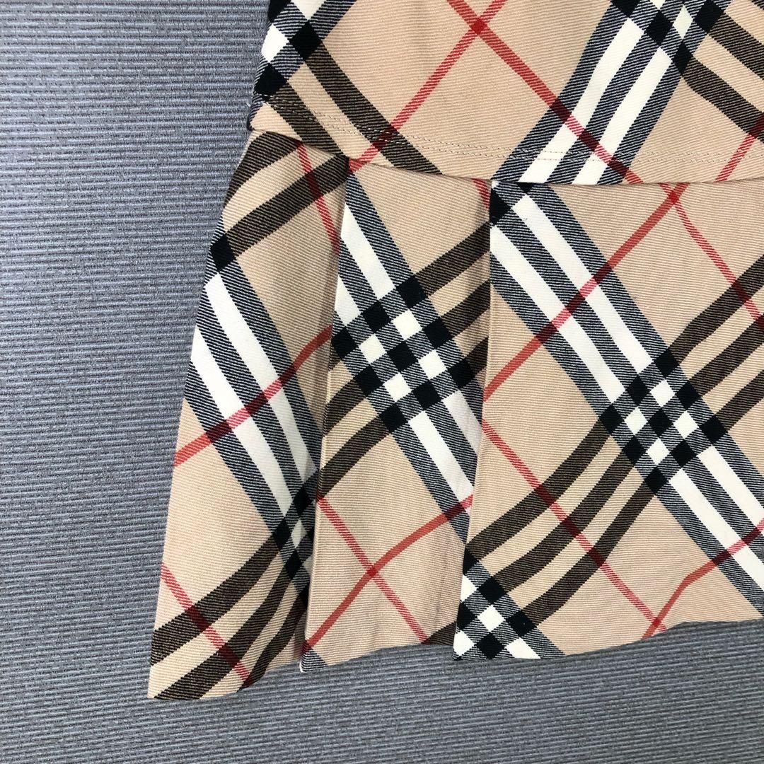 BURBERRY ノバチェック ウール ボックスプリーツ ミニスカート 36