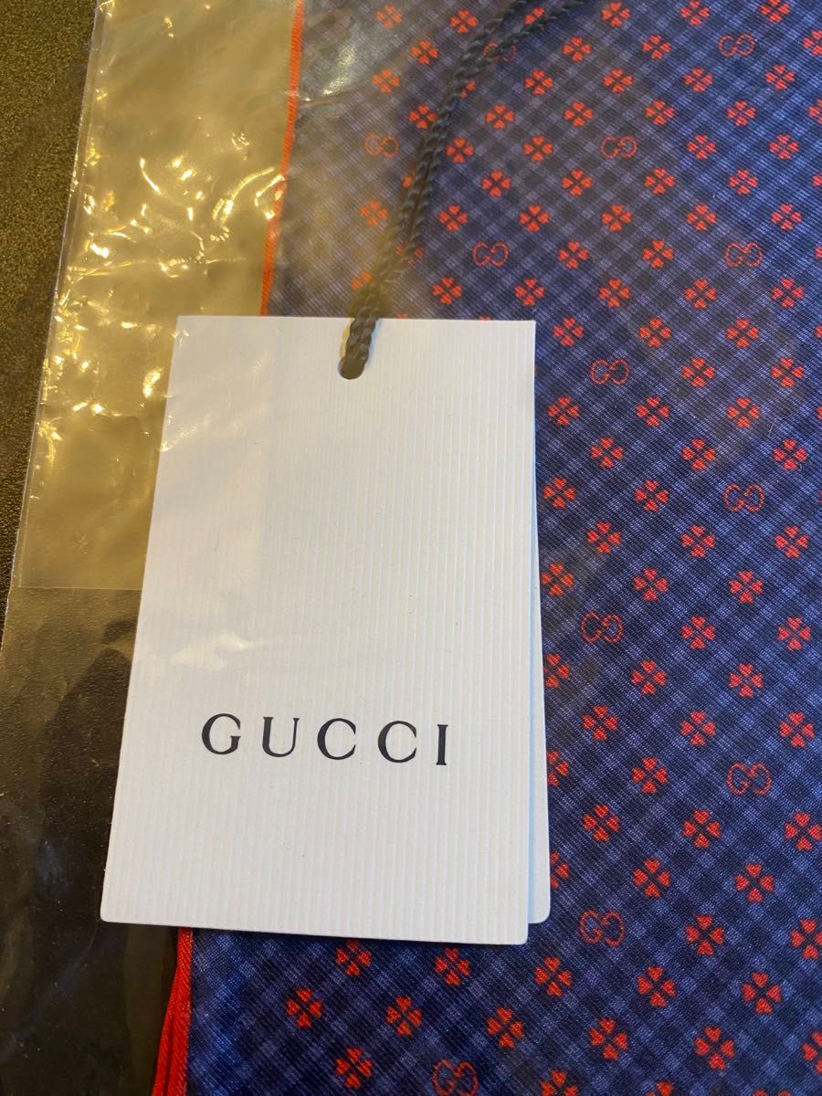 GUCCI グッチ スカーフ シルク GG柄 ネイビー レッド｜Yahoo!フリマ
