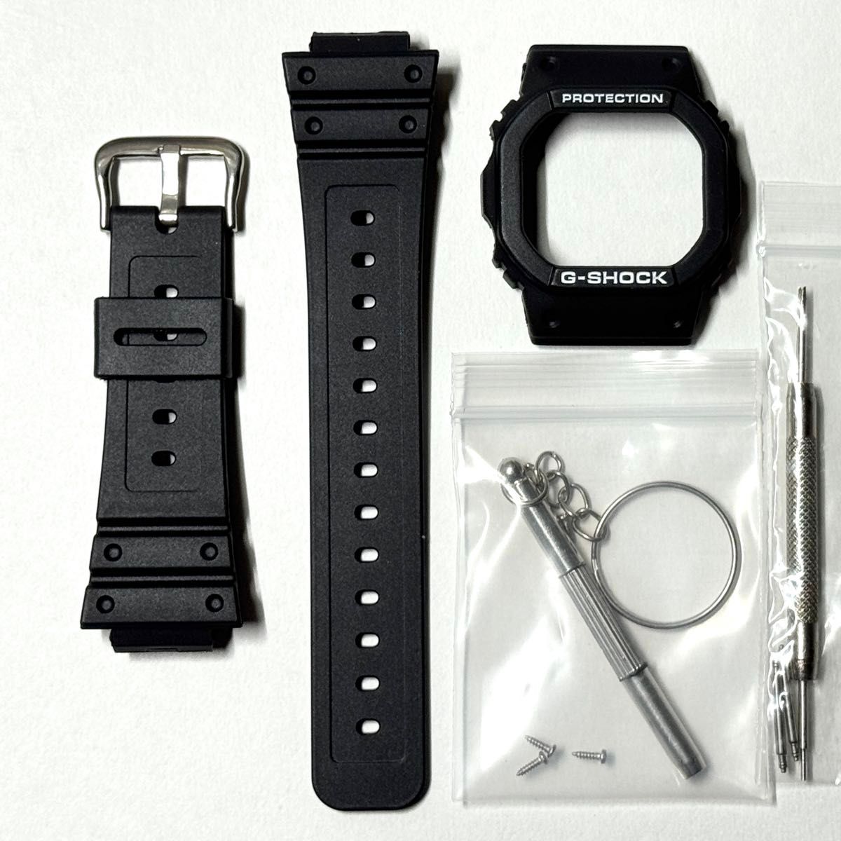 G-SHOCK DW-5600 ベゼル ベルト セット ブラック/ホワイト ベルベゼ DW