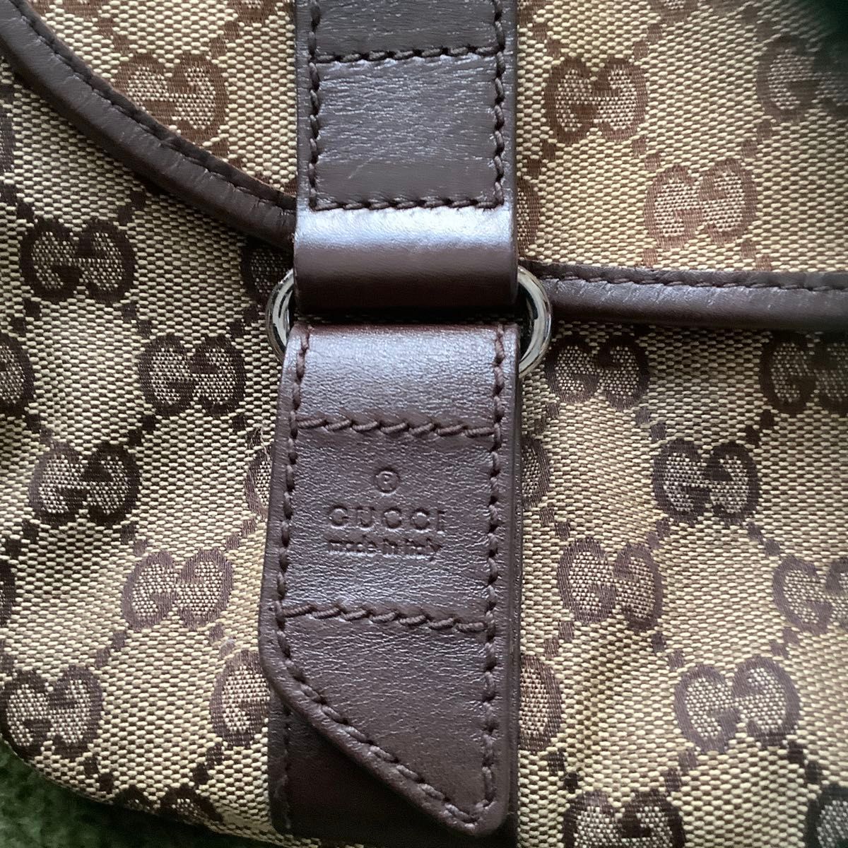 GUCCI グッチ GGキャンバス ウエストポーチ ボディバッグ ブラウン
