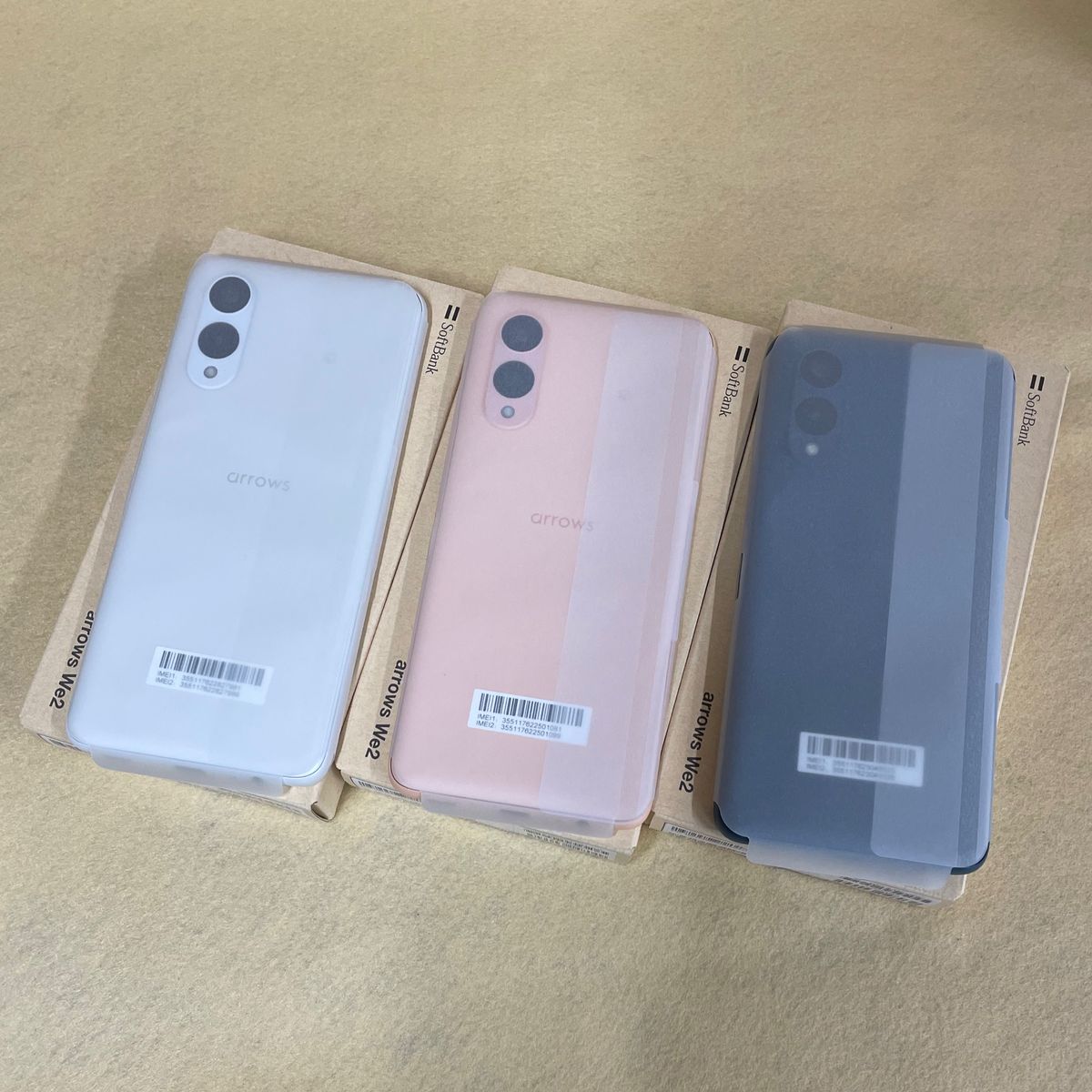 新品/未使用】arrows We2 64GB 3台セット 一括購入/SoftBank版SIM