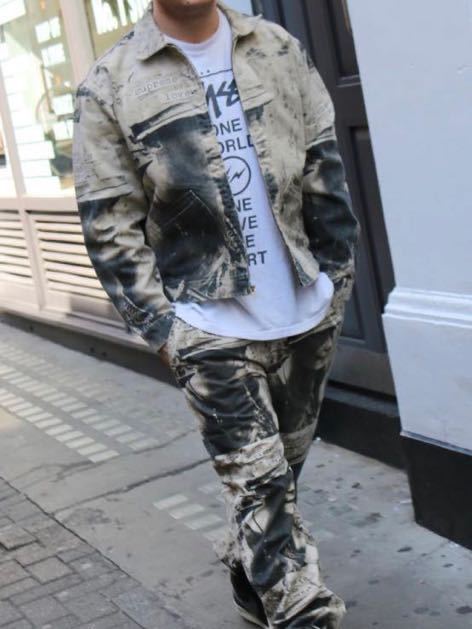 送料無料 M ベージュ SUPREME Is Love Denim Work Jacket stone