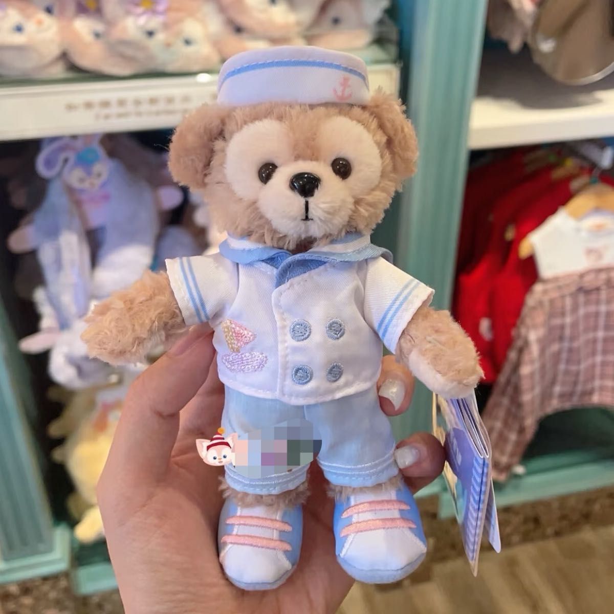 新作 香港ディズニー スプリングセーラー服 ダッフィーぬいぐるみキー