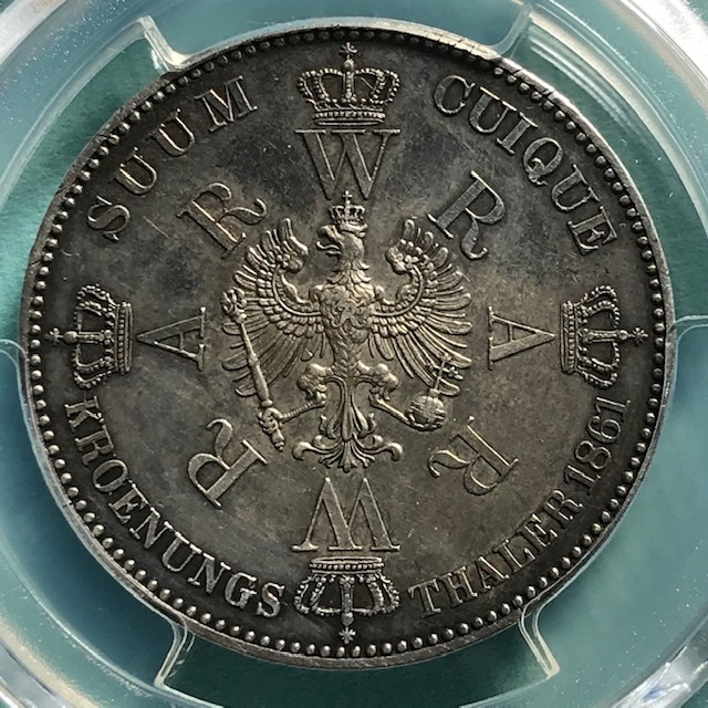 K*)様 1866年 Aドイツ プロイセン 王国ターラー銀貨 ウィルヘルム王