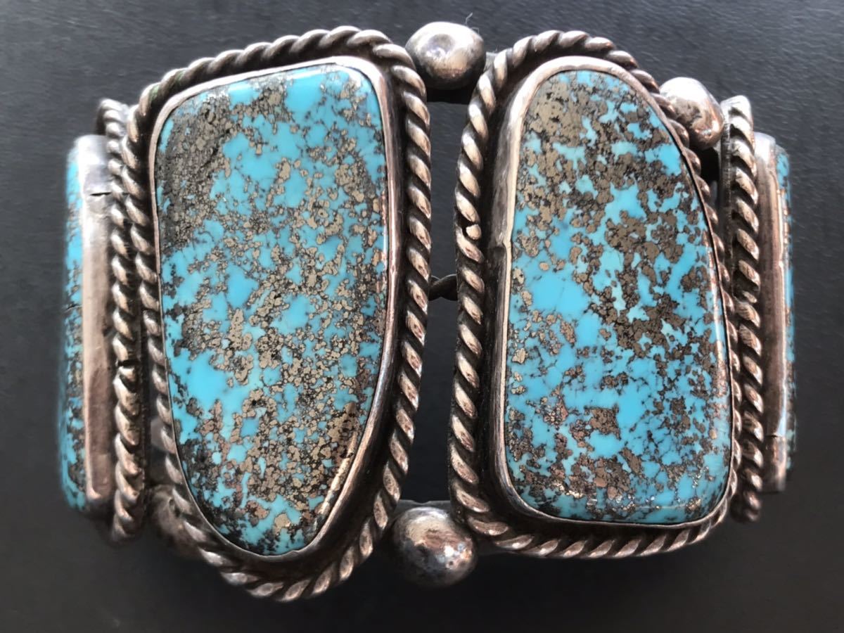 NAVAJO 【OLD PAWN】1960~70's GEM MORENCI Turquoise モレンシ