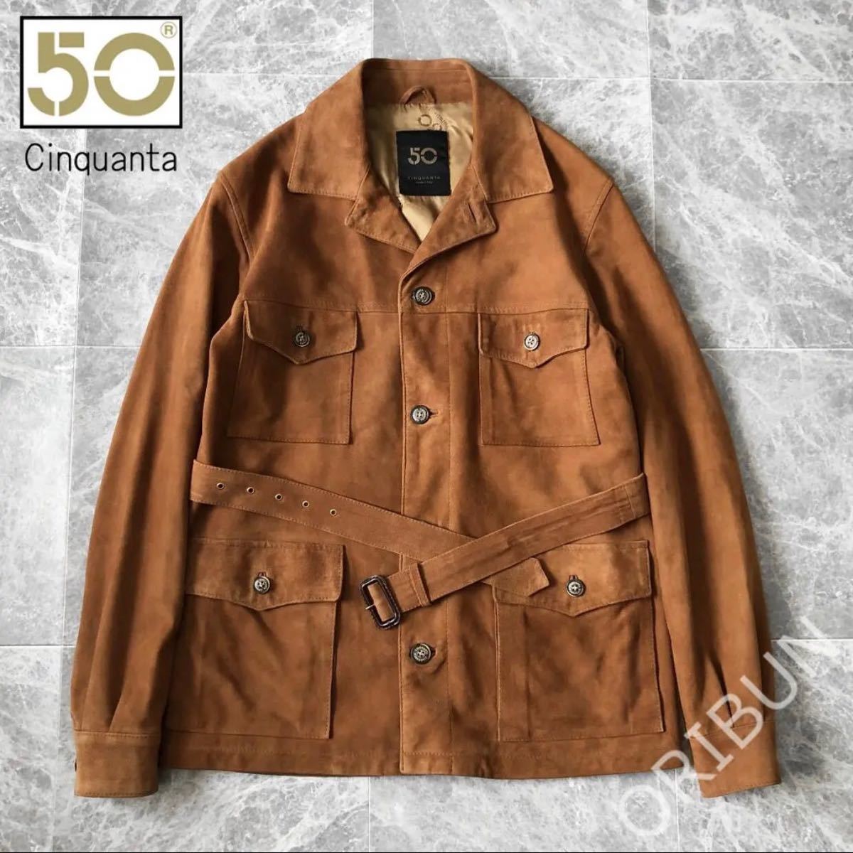 Cinquanta ゴートスエードレザー サファリジャケット 西口着 BEAMS
