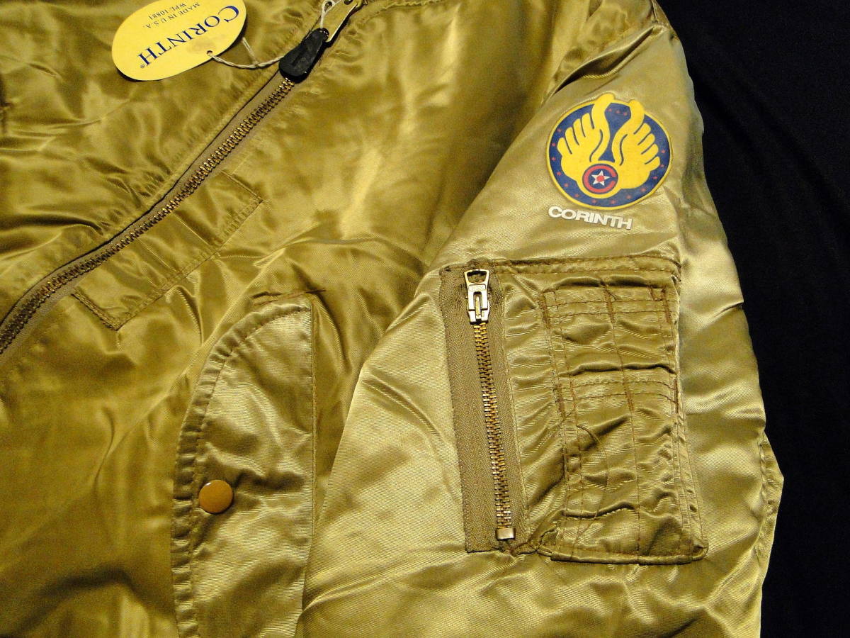 90's コリンス MA-1 corinth GOLD フライトジャケット Made in U S A M