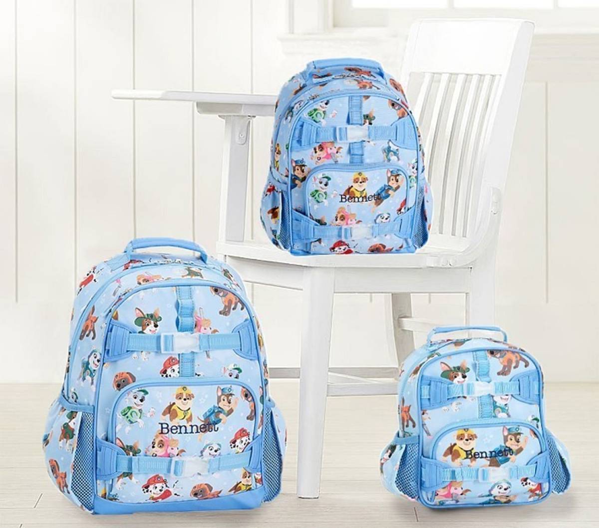 ポッタリーバーン パウパトロール リュック ブルー 水色 ミニ 1-4歳用