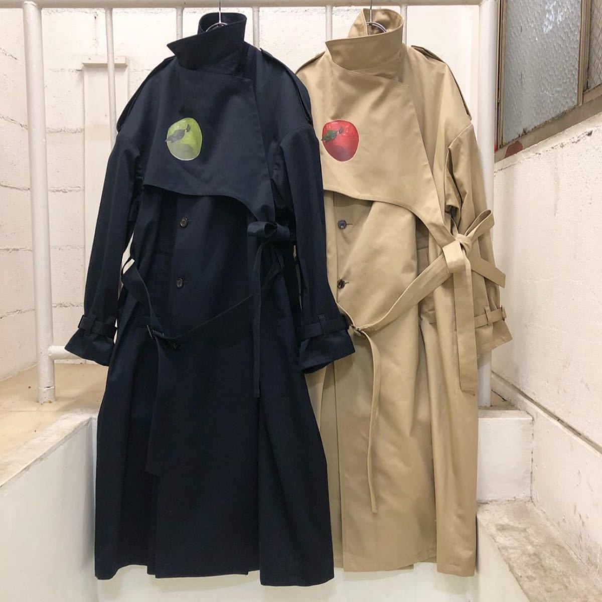 18aw】Keisuke Yoshida ベルテッドトレンチコート りんご ケイスケ