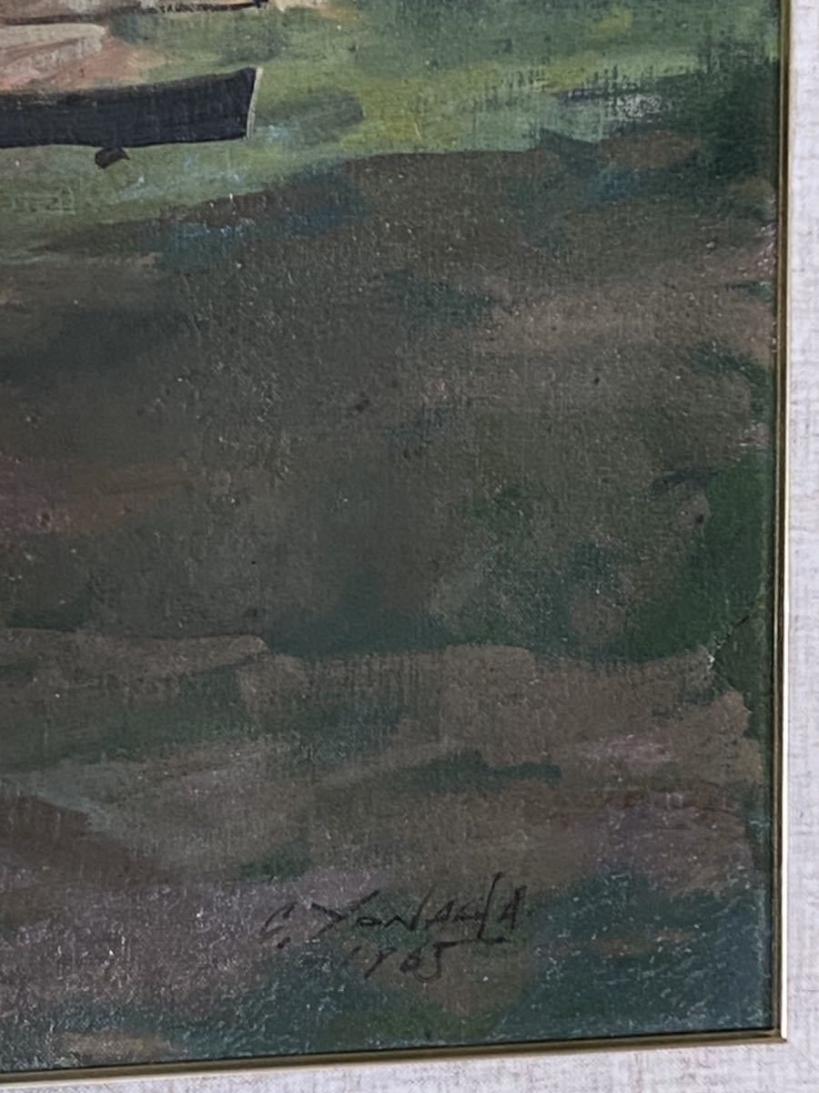 Yahoo!オークション - 与那覇朝大 大作油絵 沖縄美術界の巨匠 風景画