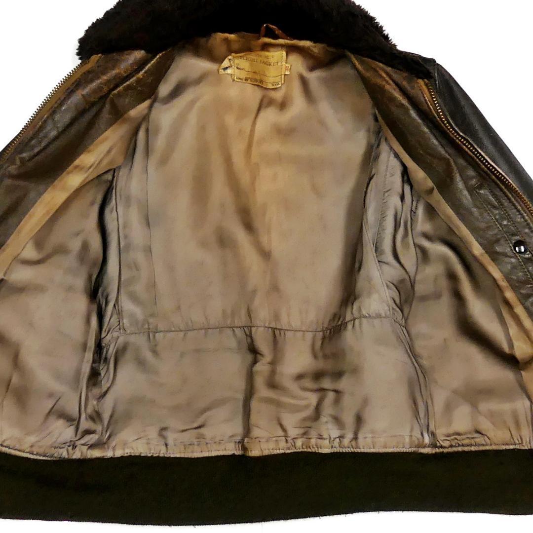 即決 Schott メンズM レザーフライトジャケット G-1 ショット 38 茶