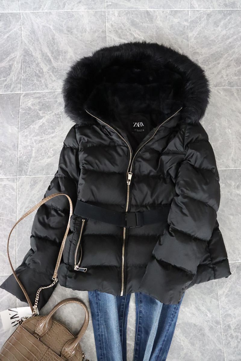 Yahoo!オークション - ZARA ザラ ファー付き ダウン ジャケット フェザ