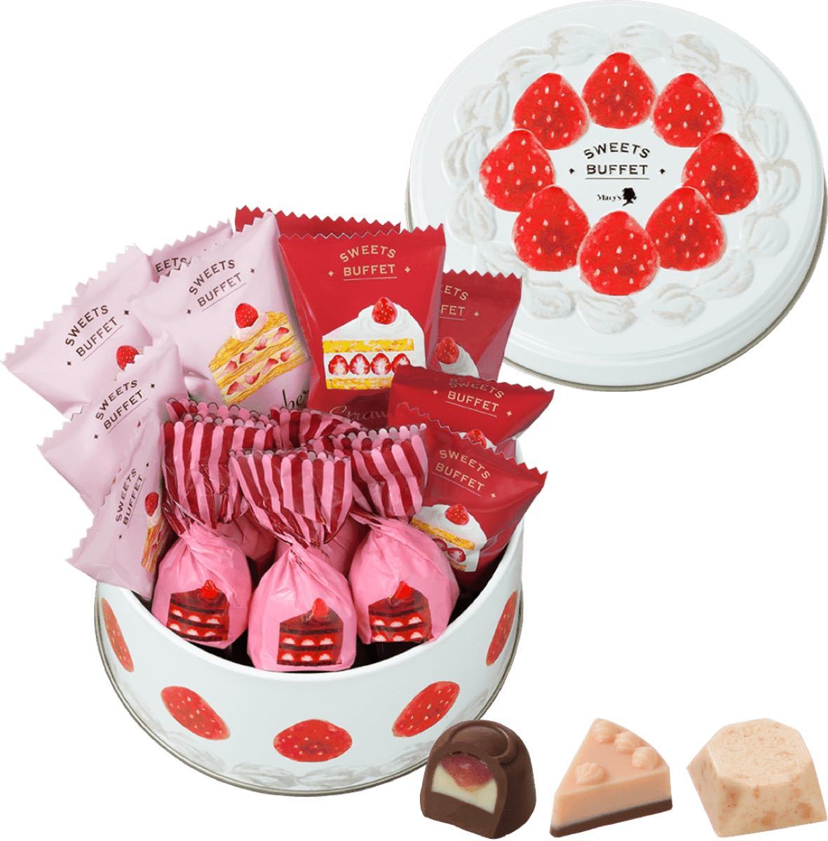 メリーチョコレート イチゴ缶 イオン限定(全種類)コンプリートセット