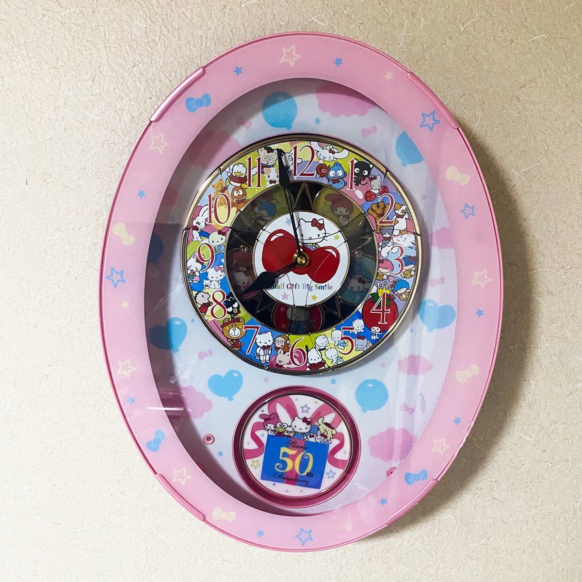 サンリオ50周年からくり壁掛け時計ハローキティレトロ｜Yahoo!フリマ