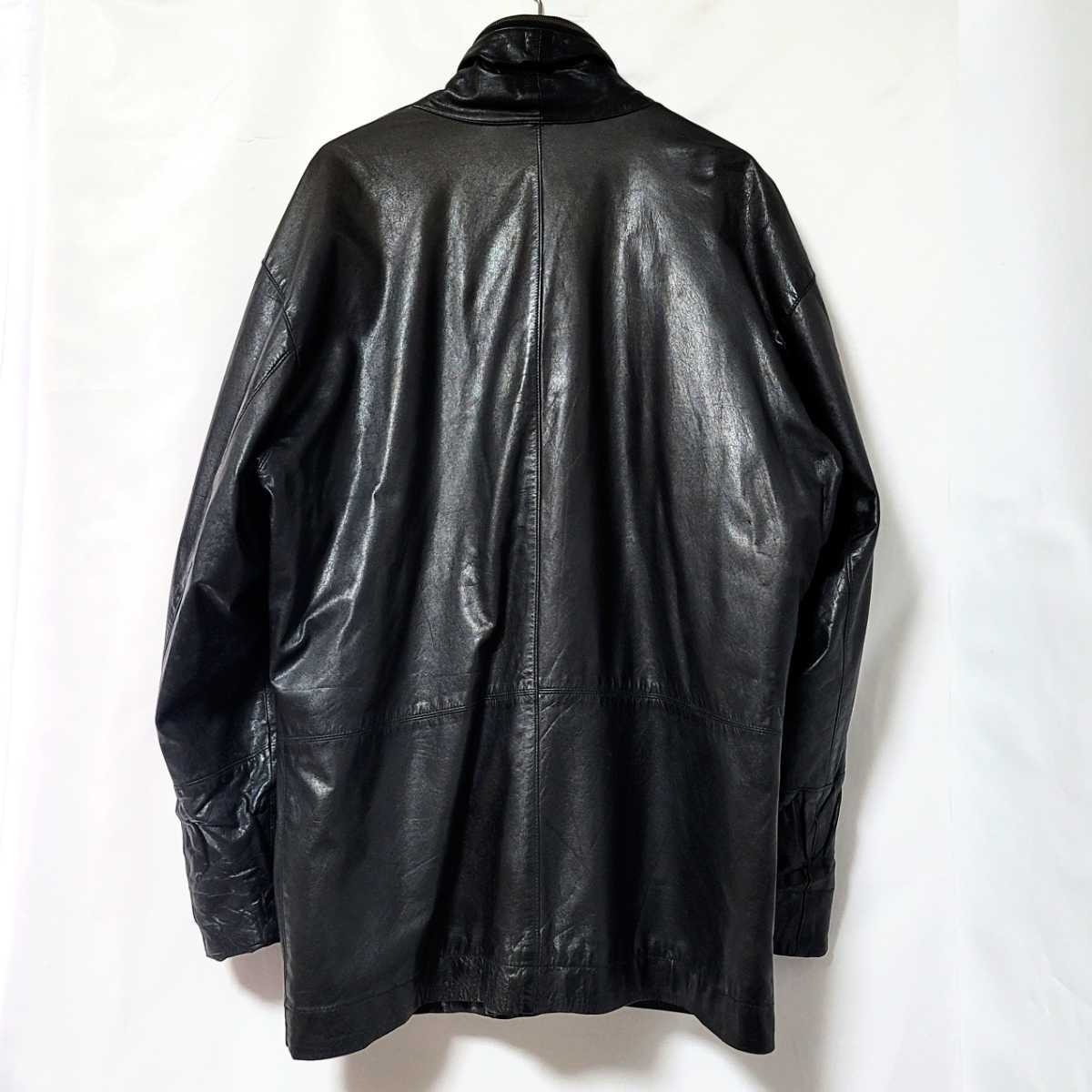 Yahoo!オークション - 80s issey miyake men ROUND ZIP LEATHER JACKET
