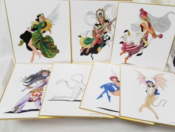 Yahoo!オークション - 真・女神転生 くじ 金子一馬 イラスト色紙 7枚セ