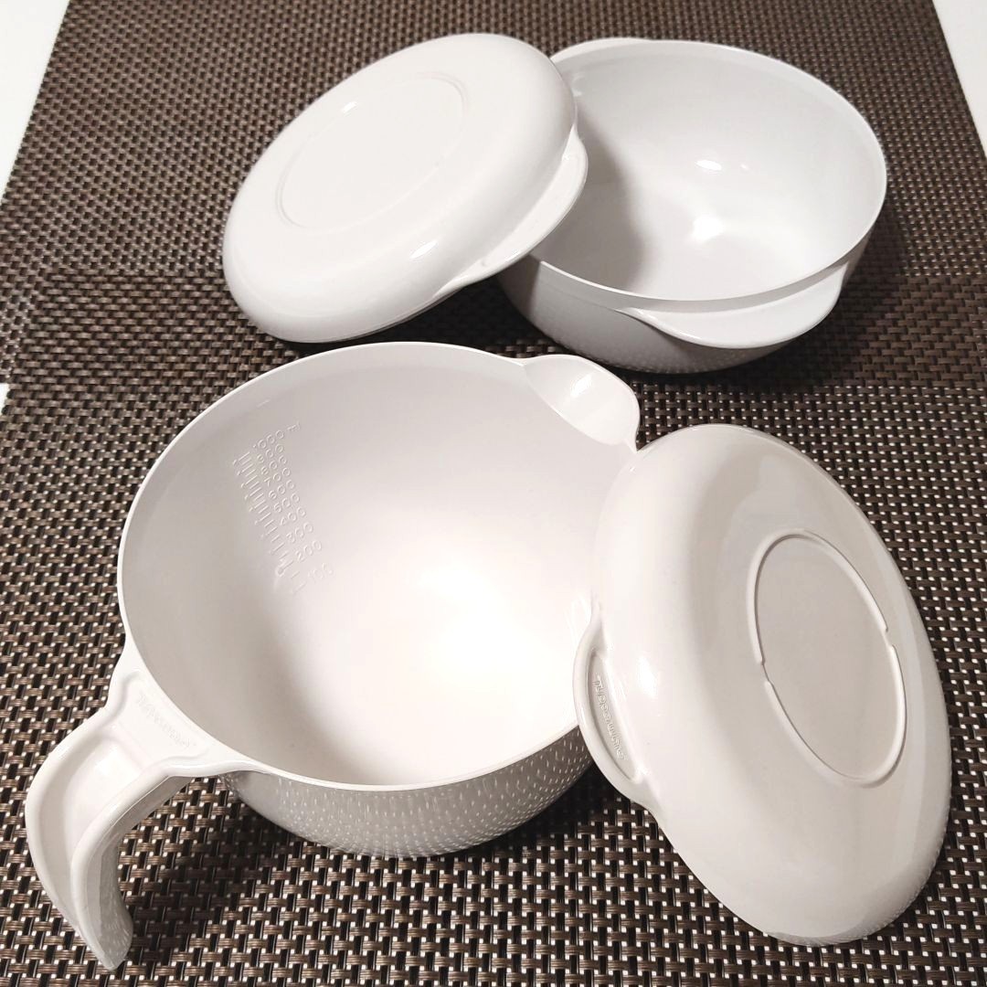 タッパーウェア ウェーブ2000 電子レンジ 耐熱 Tupperware 保存容器 丸