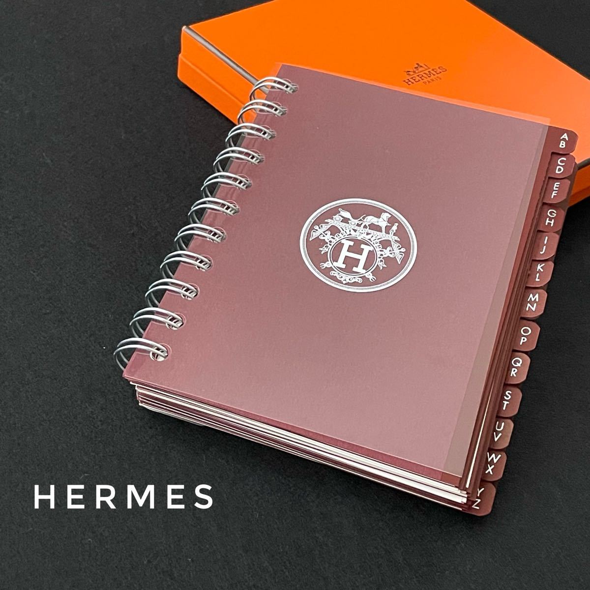 HERMES】エルメス 手帳 リフィル ブラウン 箱付き ユリス ノート