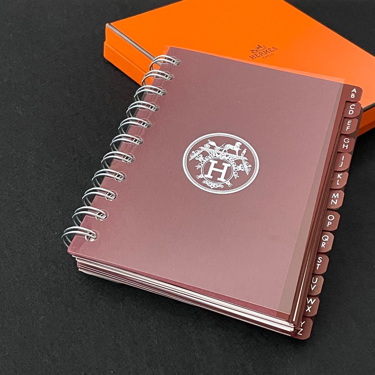 HERMES】エルメス 手帳 リフィル ブラウン 箱付き ユリス ノート