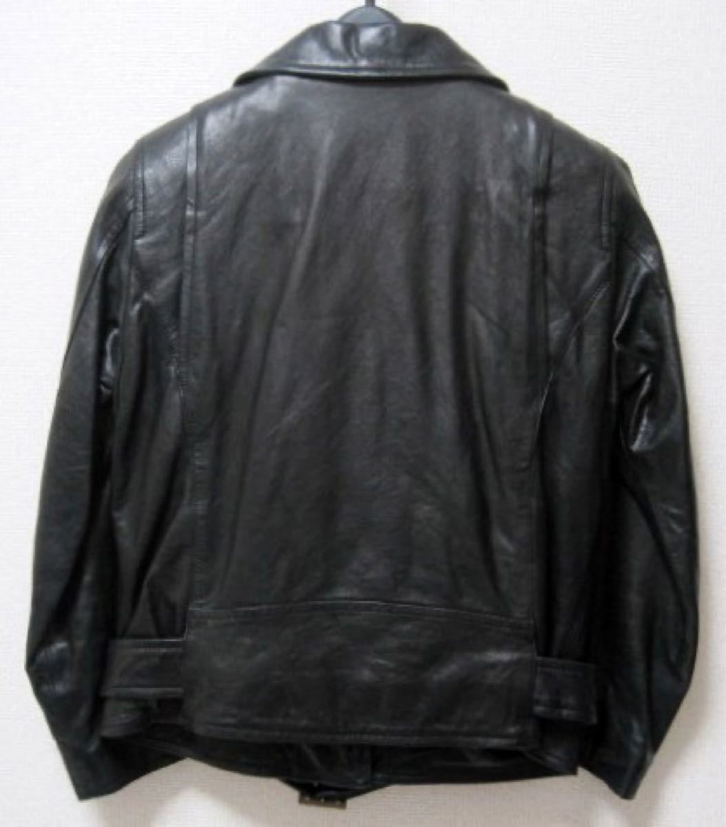 MAISON DE REEFUR 梨花着ラム レザー ダブル ライダース ジャケット 36
