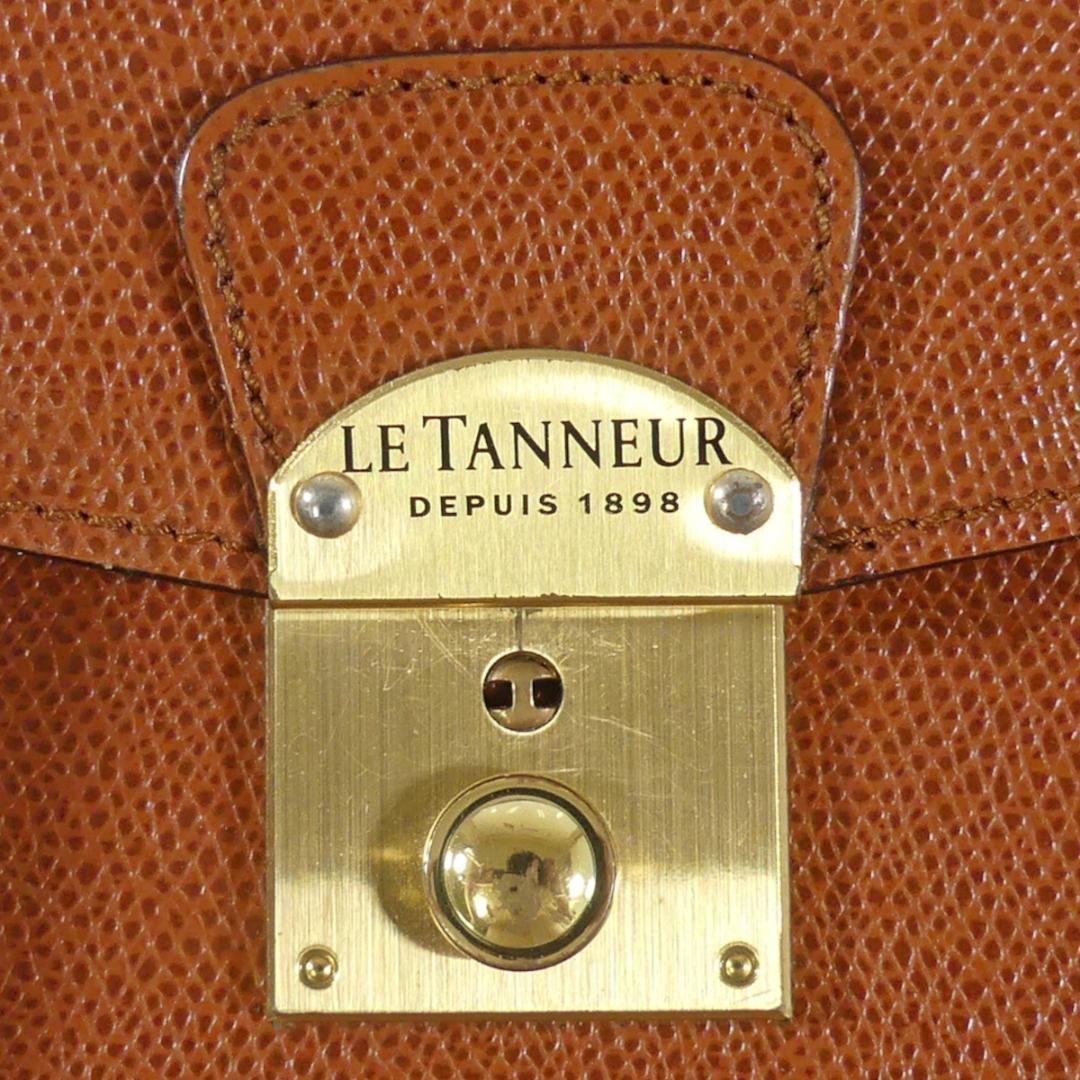 即決 LE TANNEUR オールレザービジネスバッグ ルタヌア メンズ 茶 本革