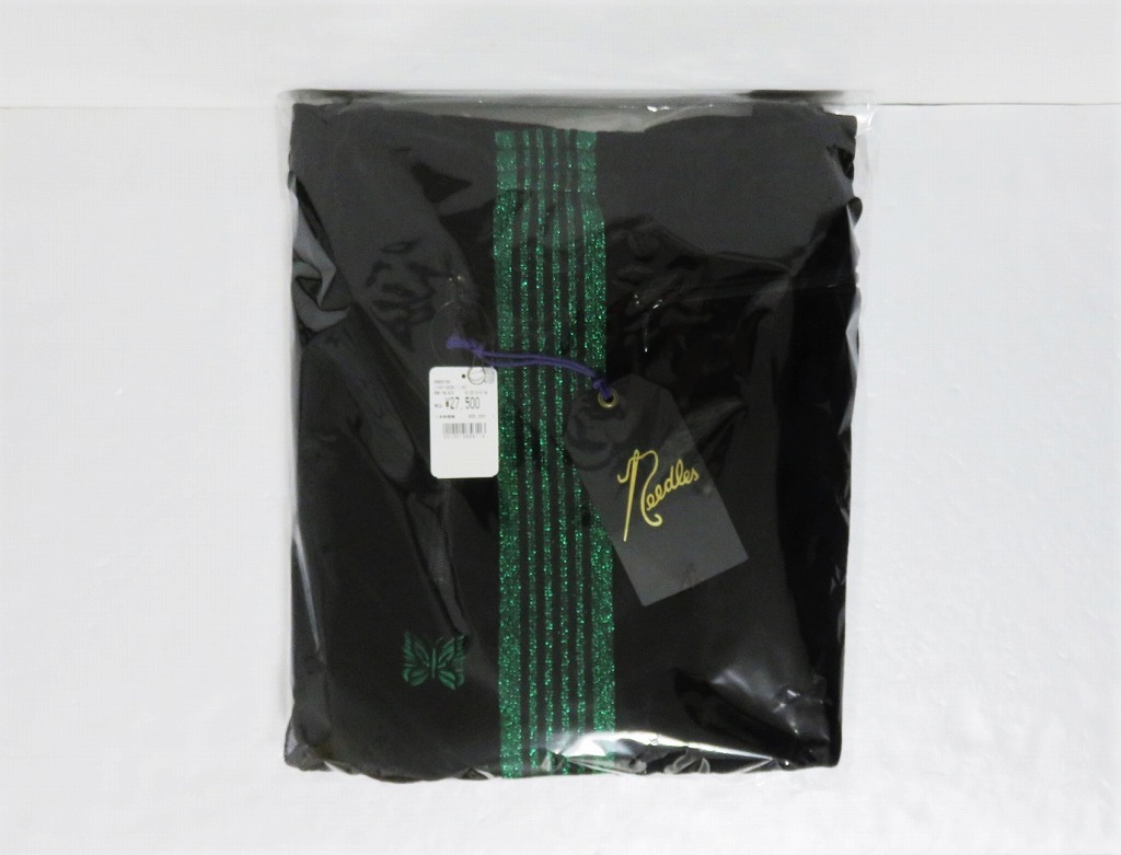 送料無料 Needles EXCLUSIVE Track Pant C/PE Velour M ブラック ラメ