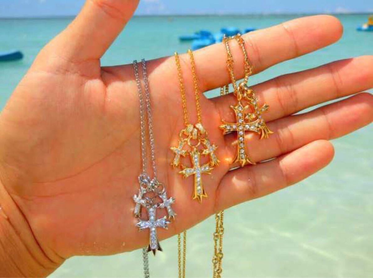 ダブルクロスネックレス アクセサリー 女性用 メンズアクセサリー