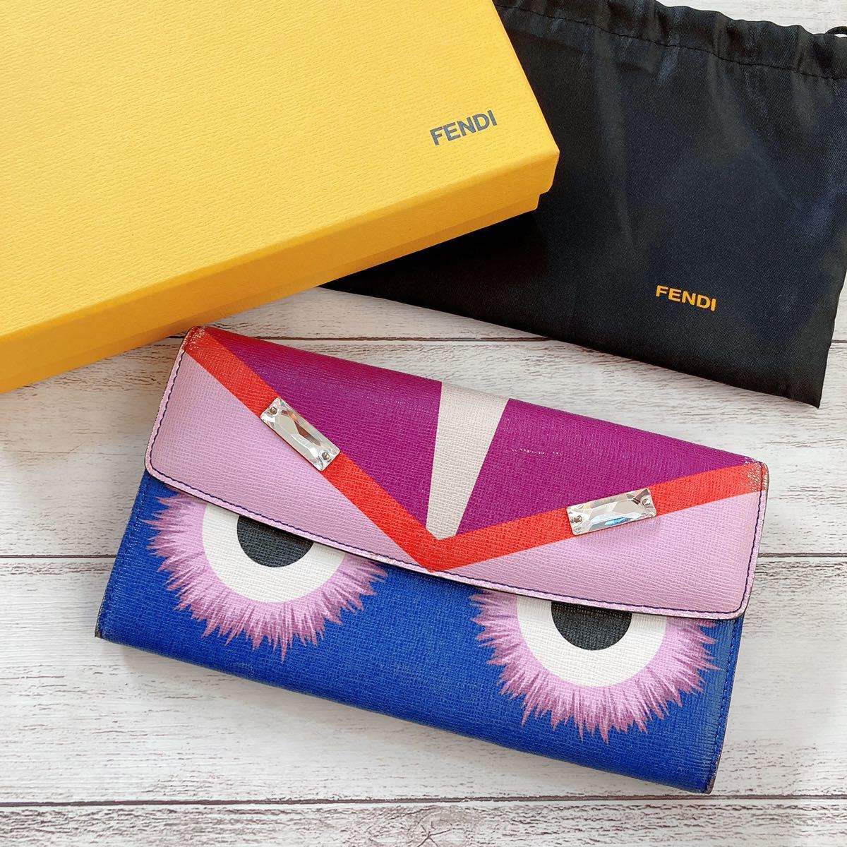 希少】FENDI フェンディ モンスター メンズ レディース 長財布 革財布