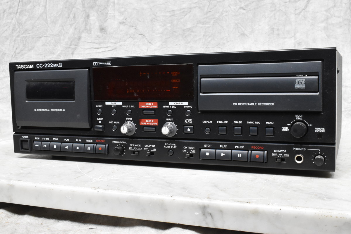 Yahoo!オークション - TASCAM タスカム カセットCDレコーダー CC-222 m