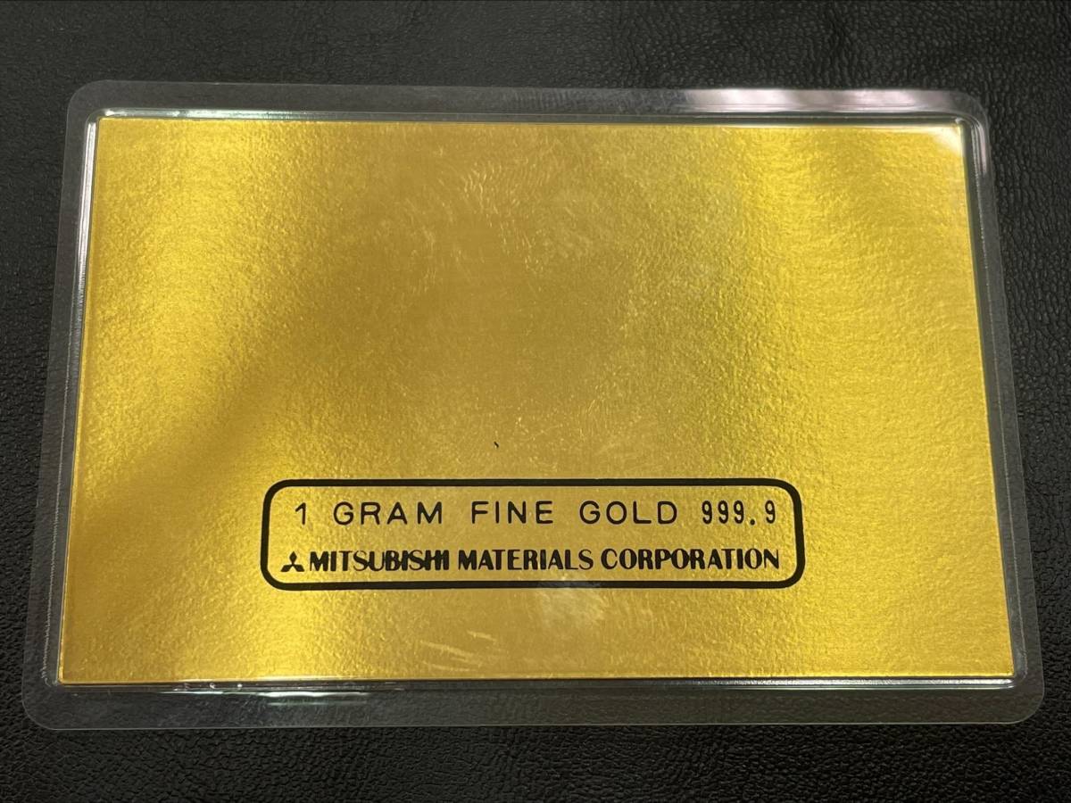 Yahoo!オークション - #2796 三菱マテリアル 純金カード 1 GRAM FINE G