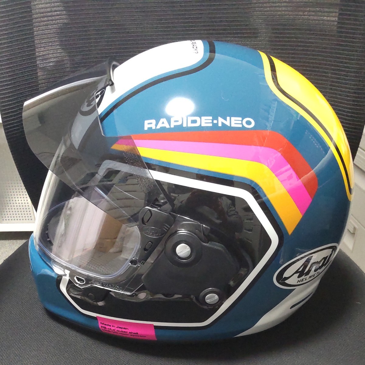 アライヘルメット ラパイドネオ ナンバー 青 61-62cm ＋ プロシェード