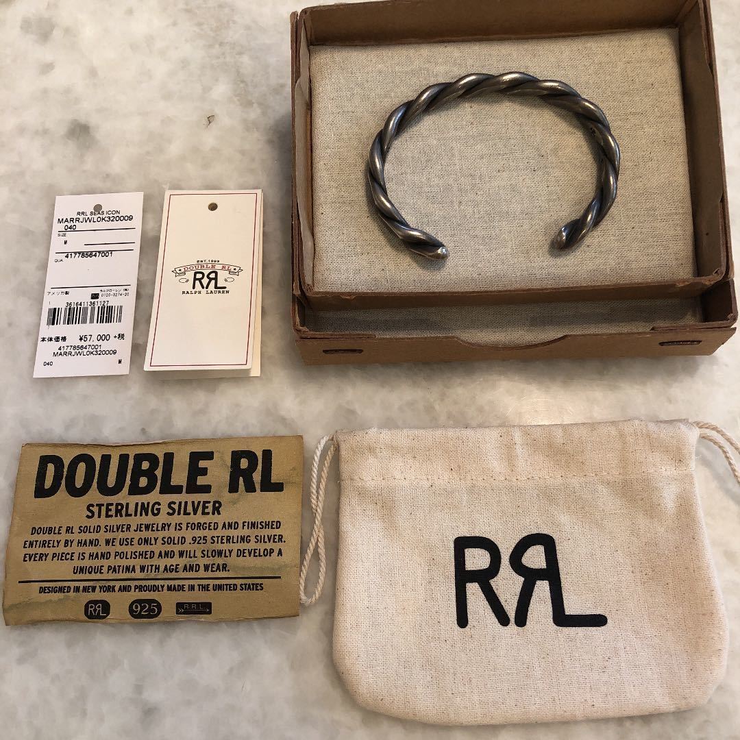 RRL シルバー925 ハンマースターリングカフ Mサイズ アメリカ製年末