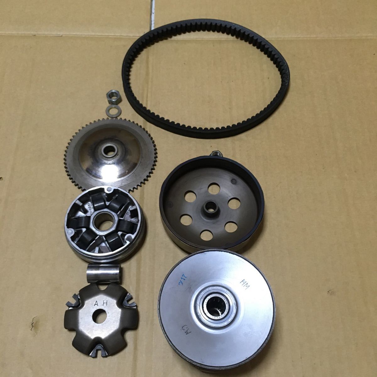 AF51 タクト 純正 プーリーセット クラッチ スプリング ドリブン